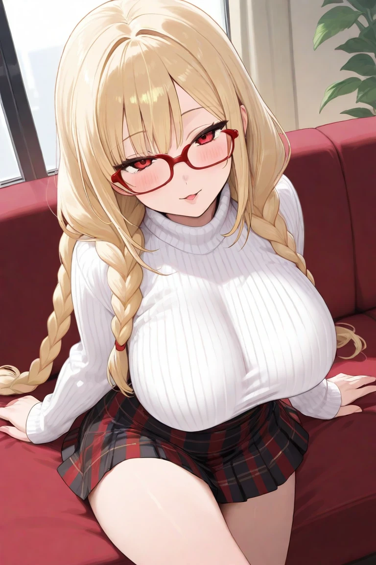 (masterpiece, highest quality, best quality, official art, beautiful and aesthetic: 1.2), (1girl), extremely detailed, (fractal art: 1.3), colorful, highest detailed, perfect face, upper body, HDR, ), vivid visual effects, (dynamic stripes, luminous traces: 1.2), bright colors, sitting on the throne, office, gothic office, tea, long blonde hair, full growth, hellsing, integra, foot to foot, standing, breast focus, breasts, large breasts, bare breasts, naked, nude, boob window, sexy, wide hips, thicc figure, Detailed blue eyes, Detailed face, Detailed eyes, seductive, thicc thighs, purple stockings, lowshot, low camera, looking down, camera looking up, lowshot angle, pussy, vagina