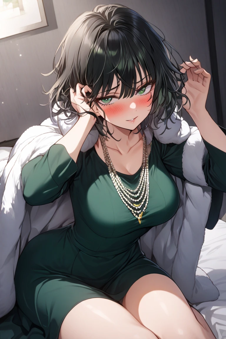 (4K,8K,ultra-detailliert, Beautiful and aesthetic, masutepiece, Best Quality),short-hair,(Brown combed back hair),Scars all over the body,((cut)),Green eyes,Sanpaku eyes,(((very small eyes))),drooing eyes,deadpan,well-muscled,sharp gaze,Tall,(Black inner)