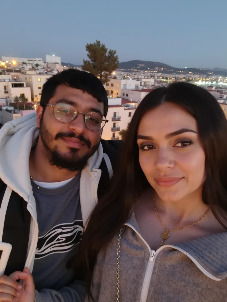 there is a man and woman standing together in a parking lot, Directed by: Nandor Soldier, Malika Favre, 1614572159, por Julius como se, imagem de qualidade muito baixa, imagem de perfil, Edon Guraziu, andrea rocha, Lovely couple, masculino e feminino