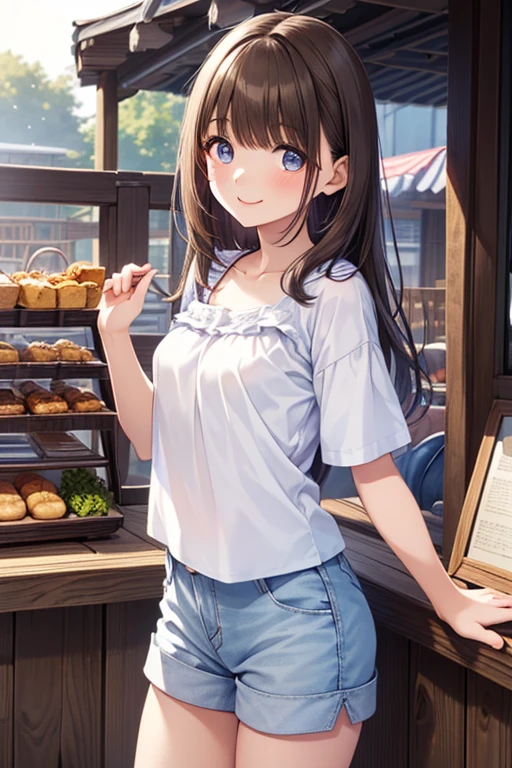 Woman Leaning Forward, loose tee, (down blouse:1.5), Front Map, seen from above, white shorts, Festival, A petite beautiful girl with  wearing a food stall village,,((masterpiece)), ((Best Quality)), (super detailed), ((beautiful eyes)), Japanese woman, (slender:1.3), ((30 years old)), beautiful, (Flat :1.2), ( cheerful smile on the lakeside in the early morning :1.3),,,
、

、Anegasaki Nene, shiny brown long hair, beautiful brown eyes, smiling face, sparkling pupils, (fine grain), , highly detailed face,, (masterpiece:1.2, best quality), ((only1 girl)), (((cowboy shot:1.5))), 