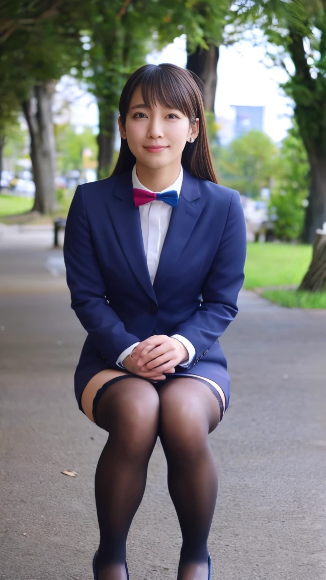 NSFW, 1 Japanese woman, (Masterpiece: 1.3), high resolution, ultra-definition, high-definition CG Unity 8K wallpaper, real, photoreal, raw photo, beautifully detailed face, realistic glowing skin, fine cloth texture, detailed hair texture, perfect style, beautiful face, accurate, anatomically correct, highly detailed face and skin texture, fine eyes, brown eyes, double eyelids, shiny skin, (fair skin: 1.2) , Shiny Necklace and Earrings, (Glossy Lips: 1.4), (Elegant) ) Cute Girl: 1.3), (Up Hair, Wavy Hair, Random Black Hair), (Seductive Smile: 1.2, Blush), (Wearing an elegant tight business suit: 1.3), wearing knit sweater & titeskirt, (Flirtingly lifting her skirt to show her white panties:1.3) cleavage, white lace panties, (cityscape: 1.2), full body shot, skirt pulled up,  full body shot, (Bank teller, black skirt, ribbon, long sleeves, white shirt, skirt, vest: 1.1), (Button spacing: 1.3)