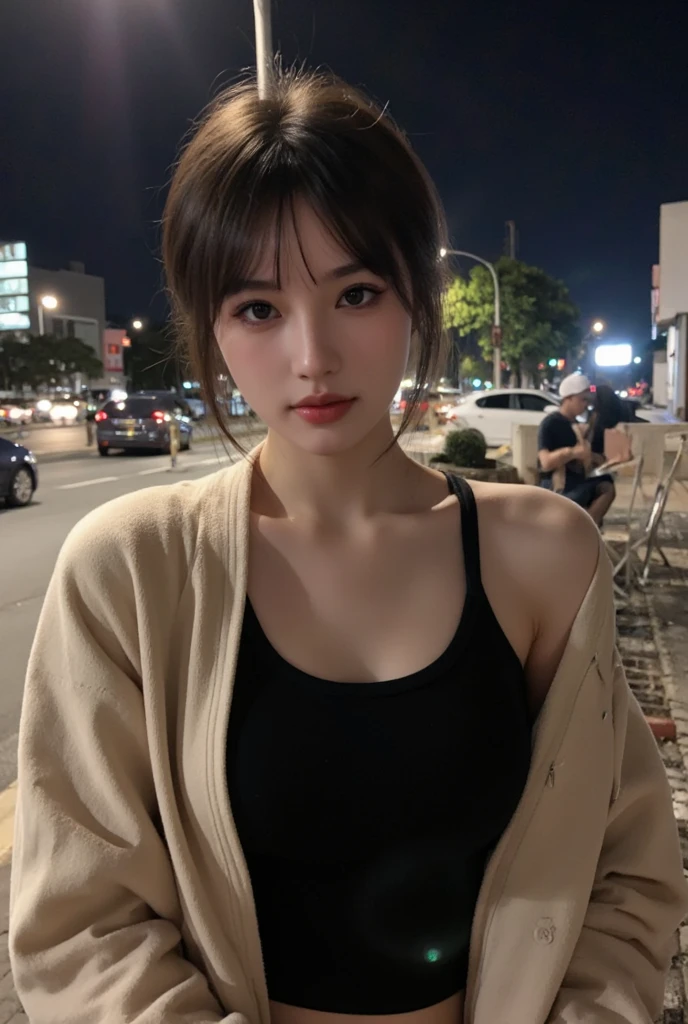 8k, masterpiece, best quality, ultra high res, ultra detailed, realistic, (photorealistic:1.4), a candid photo of iocos69), beautiful day, <lora:iocos69-15:1>