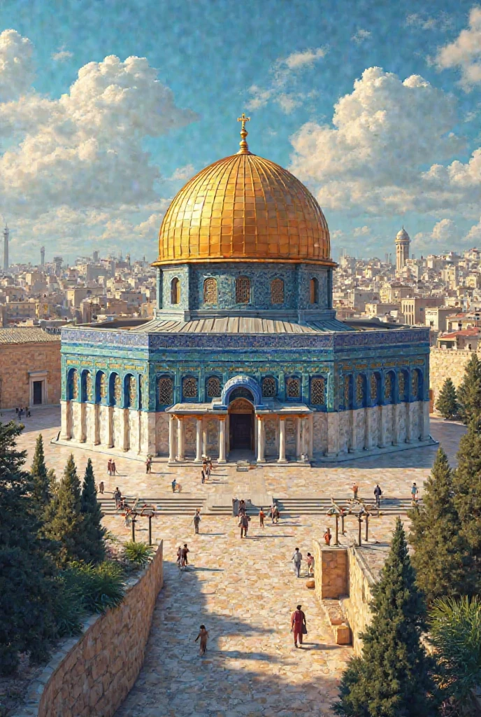 Al-Aqsa Mosque with resin art and texture art colors