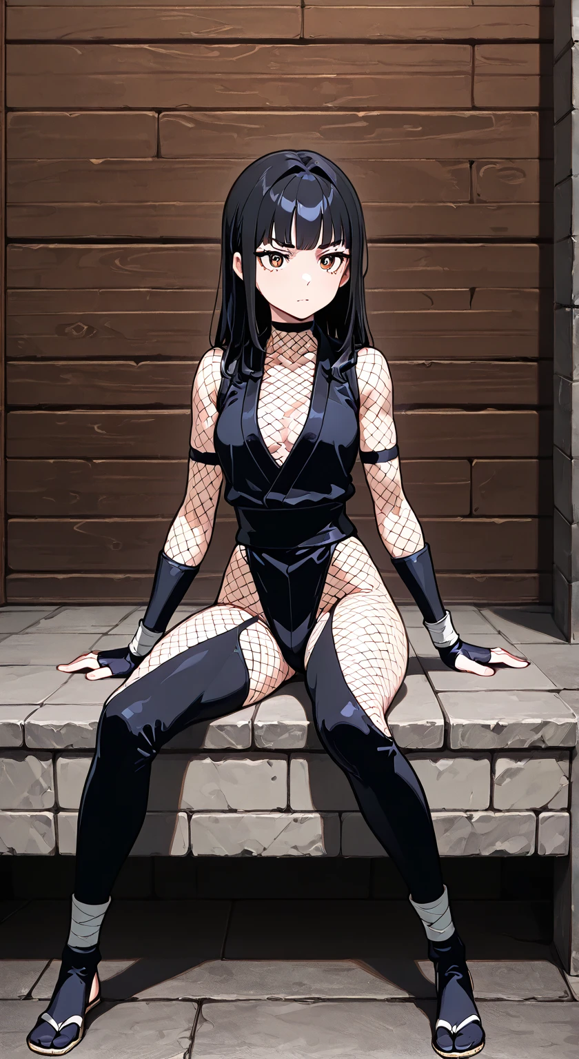 Masterpiece , best quality , Masterpiece , best quality , 1 woman , sly face , Pink ponytail , sly face , purple lace bikini , abdomen , big breasts , Long legs , Barefoot , Sit down on the ground.. , spread your legs , Chain locks both hands , prison cell