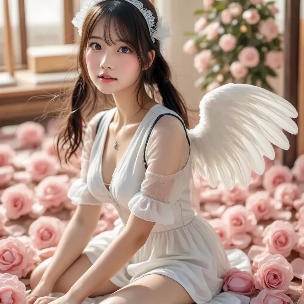 1920×1080、Like the picture、Real、beautiful、Fantasy、cute、Beauty、Create a picture of a young angel