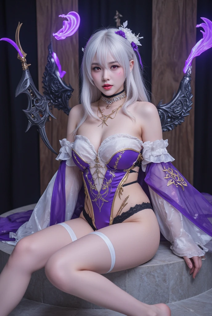(photo realistic1.2),ultra detailed,(8K),(1girl),(Fantasy:1.5),(bed),Clothing with low sheen,(wizard costume:1.5),Enchanted Wands,Sorcerer's Spellbook,(Wizard's Hat:1.2),topless, (small nipples), (big breasts: 1.2),nude gravure, beautiful Japanese, clothes in disarray,earrings,(from above),looking at viewer,(reaching out),(snicker),bust shot,(gray hair),(medium hair),24years old,