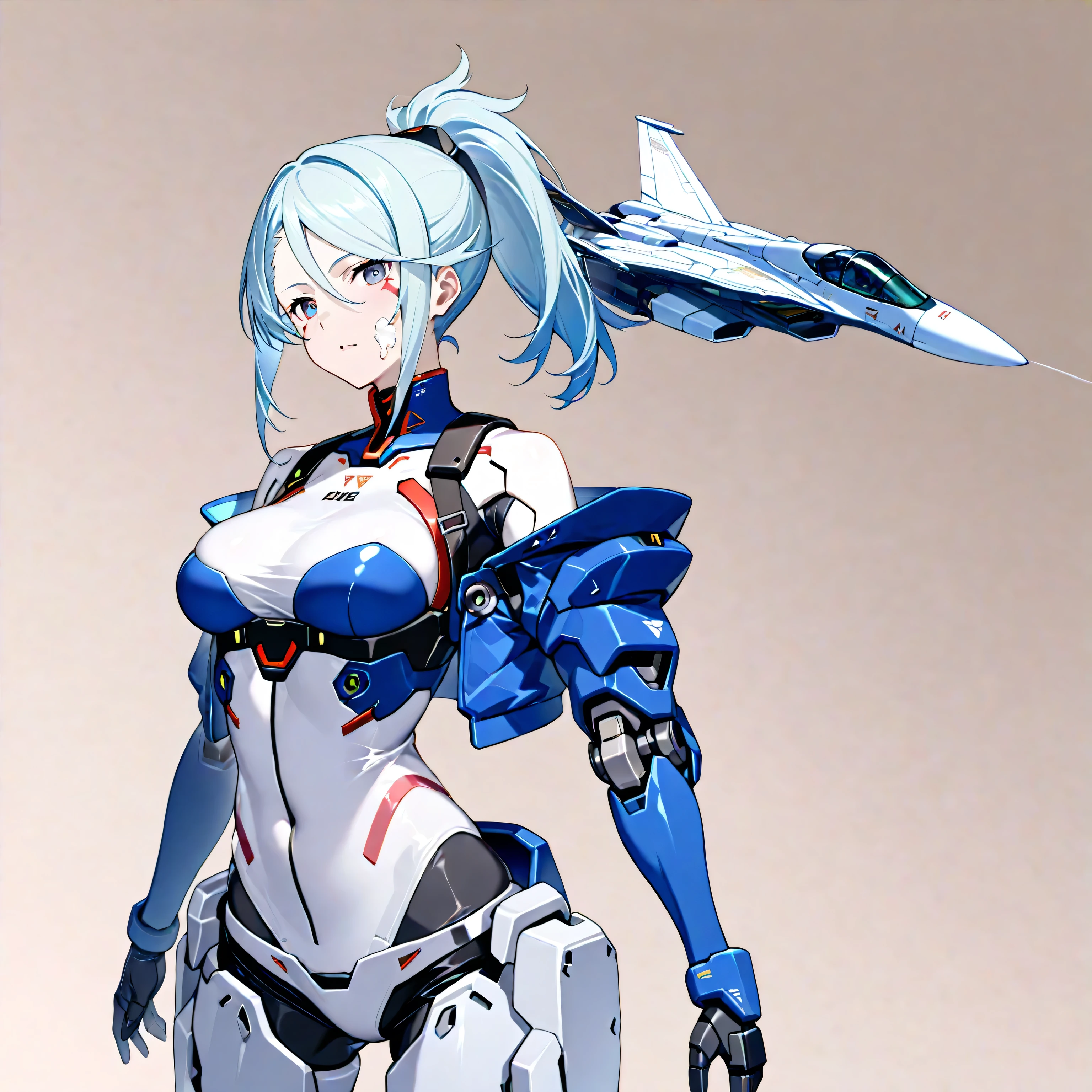 (One girl, alone:1.4),

 Nice hands, Perfect hands, Cat ear,
 Serverpunk Art,

 Cameltoe,
 between legs, Buttocks visible from thighs BREAK (PAW Pose:1.2), 

White clothes, baby doll, Bodysuits,（White straitjacket）， Armor Light， Cybernetic Headdress，