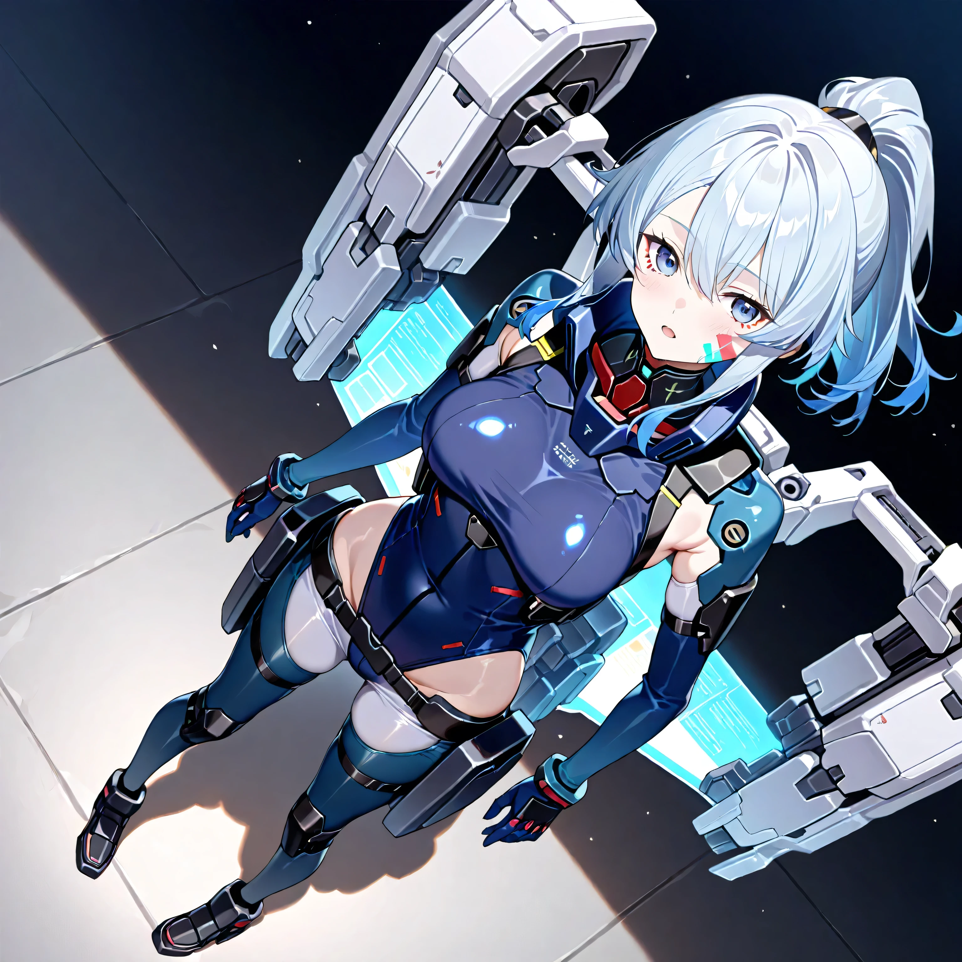 (hetero couple:2), (cityscape:1.5), (NSFW, topless bare small middle boobies, uncensored bare pussy:1.6), (Face of love, I'm so happy:1.5), (cyborg girl:1.5), low teen, dynamic angle, stylish free pose, (headphone, mechanical fuselage, mechanical clothing), looking at the viewer, (hime cut, long hair:1.5), (blue mini skirt:1.5), plastic corset, Beautiful light effect, glowing skin, (removable long sleeves, very wide sleeve:1.5), (caution decal, corporate logotype:1.2), (small open mouth:1),