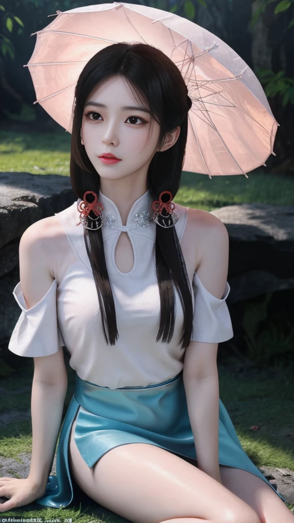 Best quality, Master, A high resolution, 1girll, Super beautiful face, super beautiful eye, Super beautiful hair Super beautiful face,Super beautiful eyes,Super beautiful hair,MagazineCover,beachside,clothing design,New Chinese,Clear light yarn,Photo by Fujifilm X-T3,