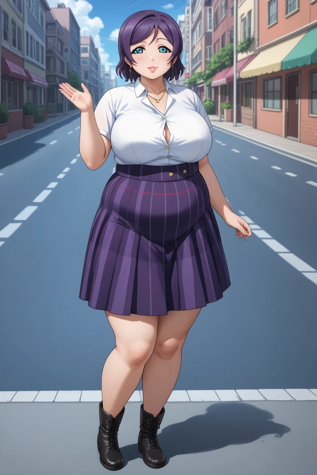 1girl, black_skirt, blue_hair, building, city, cityscape, hair_between_eyes, jacket, looking_at_viewer, medium_hair, multicolored_hair, multiple_boys, night, off_shoulder, outdoors, pleated_skirt, road, shirt, skirt, skyscraper, smile, solo_focus, street, white_shirt, ginormous breasts, overflowing bra, Huge plump breasts, sexy poses,solo, 1girl, black_skirt, blue_hair, building, city, cityscape, hair_between_eyes, jacket, looking_at_viewer, medium_hair, multicolored_hair, multiple_boys, night, off_shoulder, outdoors, pleated_skirt, road, shirt, skirt, skyscraper, smile, solo_focus, street, white_shirt, ginormous breasts, overflowing bra, Huge plump breasts, sexy poses,solo
