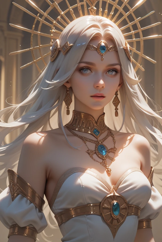 straight white_hair , yellow eyes
