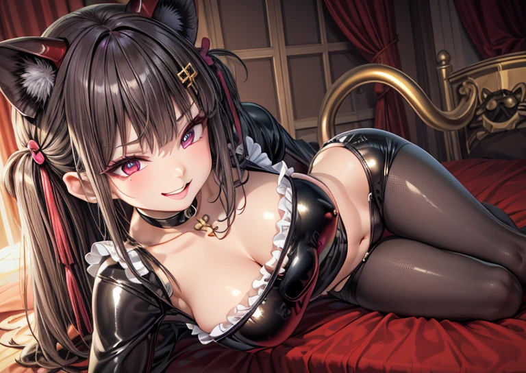 Sexy brown skin Azur Lane waifu, mega large breasts, curvy and super thick, six pack abs, strapped down in a torture chair, torture machine, chains, trapped, in a basement, held hostage, torture, electric chair, sad and crying, scared, peeing on herself, kidnapped, tight black micro bikini exposing her breasts, camel toe, diamond jewelry, Harajuku girl makeup, sexy breast indentation, aroused, sfw, one girl, solo, perfect body, perfect face, perfect hands, perfect fingers, perfect lips, perfect eyes, perfect background, perfect vibe, professional quality, 8k, perfect photography, highest resolution, 8k, ray tracing, perfect volumetric lighting, hight quality octane render, high quality vector, ultra detailed, SAW movie scene, torture room, clear skin, minimalist background, perfect skin, no abberations
