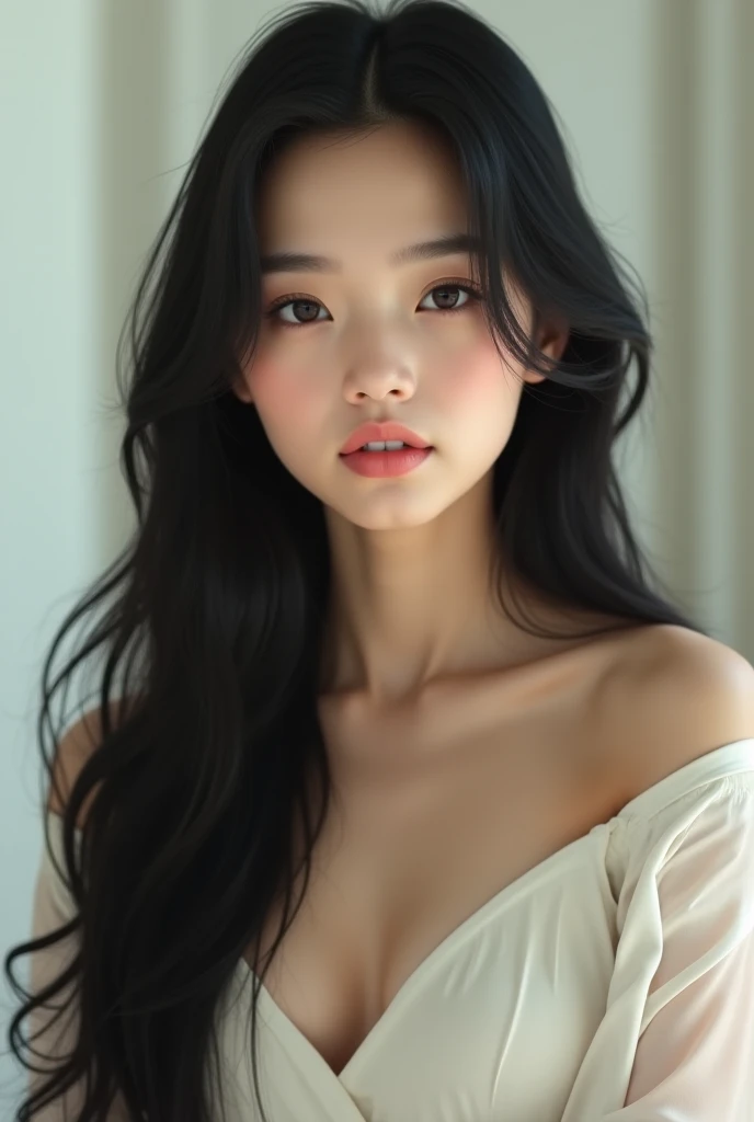 ((masterpiece)), ((best quality)), (ultra-detailed), ((extremely detailed)), 4K, (8K), best quality, (beautiful), full body, full body focus, a cute girl, 1girl, 18 years old, solo, (((nude))), beautiful black hair, beautiful black eyes, ((beautiful eyes)), cool