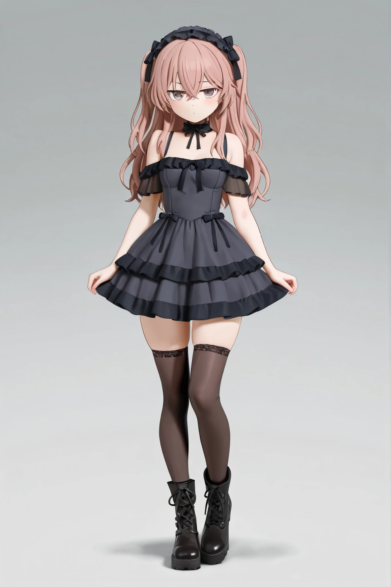 full body, Mie Ai、1 girl、Wavy hair、glasses、small breasts、[(slim figure, flat chest, skinny)], (curvy hips), (beautiful legs), he is short、、High resolution、highest quality、detailed face、detailed eyes、wearing lace lingerie