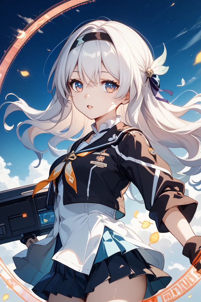 beautiful detailed girl, 1girl, detailed white hair, detailed blue eyes, detailed small perky breasts, detailed tight firm butt, short white pleated skirt, blue panties, button up shirt, sailor cap, extremely detailed, realistic, photorealistic, ultra-detailed, 8k, masterpiece, dramatic lighting, vibrant colors, cinematic, fantasy, ethereal
