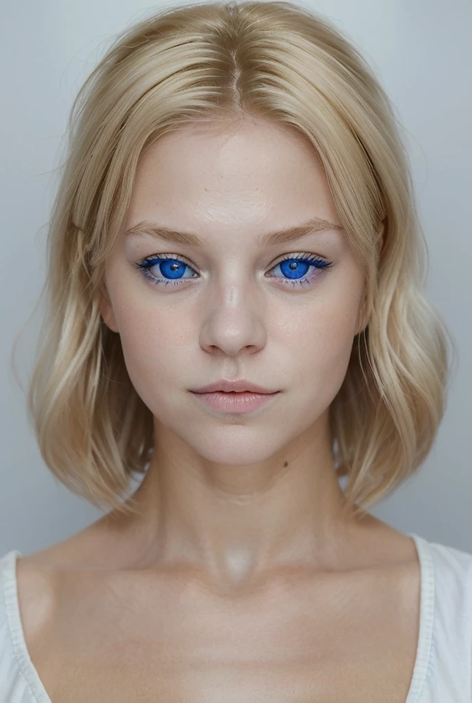 Beautiful girl of German nationality,  with blue eyes 