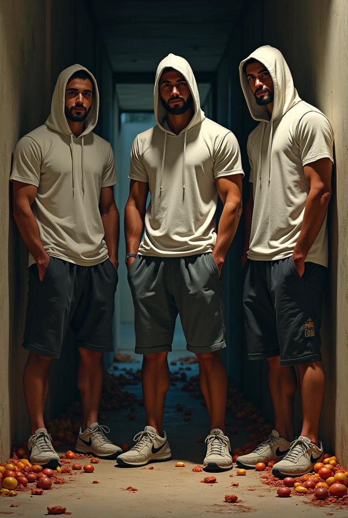 beautiful and young adult men, of different ethnicities, semi naked in a school only for Men, with firm pectorals, schoolboy man in school uniform, shorts and without underwear and a sports uniform, in the men's dressing room, men in the background, in the school showers school showers, school carpet, rich, erotic, sensual, lascivious male, seductive, exciting, submissive, domineering, fearful, disturbing, perversely sexual, sexy, men only, romantic, moody, very detailed skin, skin pores, school dress, sunny weather, steam, showers, 8k uhd, dslr, dim lighting, high quality, film grain, Fujifilm XT3.