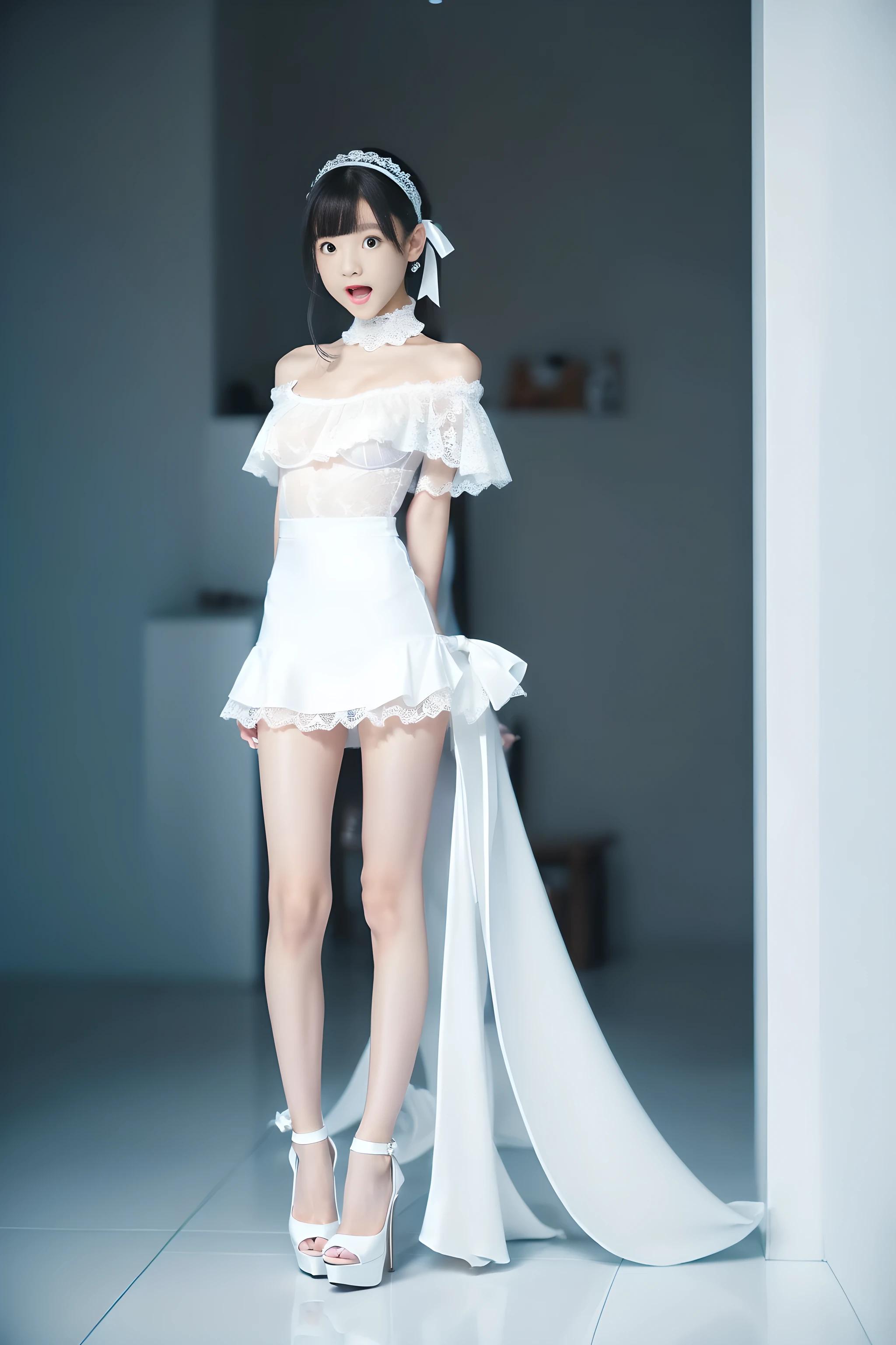 
masterpiece, ((Highest quality))、wedding、(3 人のcute裸の女の子、Good friend、Standing side by side、cute:1.4、12 years old、smile:1.3、smile、Various hairstyles、pubic hair)、(((Full nudity、Pussy)))、(Realistic and detailed skin texture、dresses of various colors:1.2、gem、hair ornaments、Veil、See through)