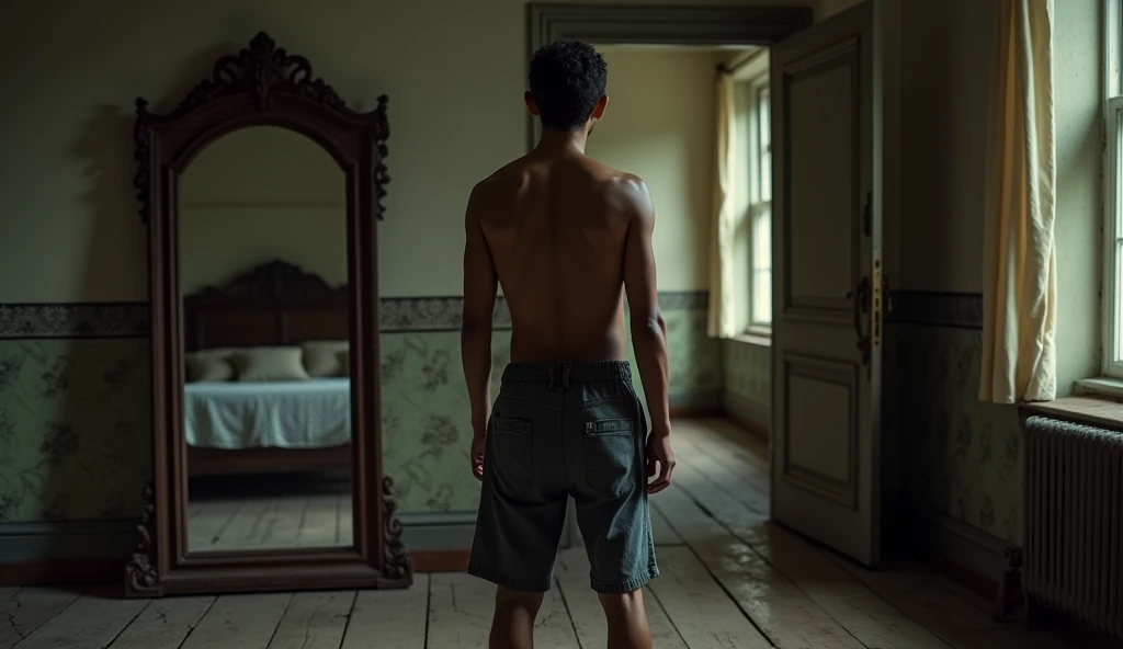 Change background, hyper realistic, boy, 8k resolution, bare body