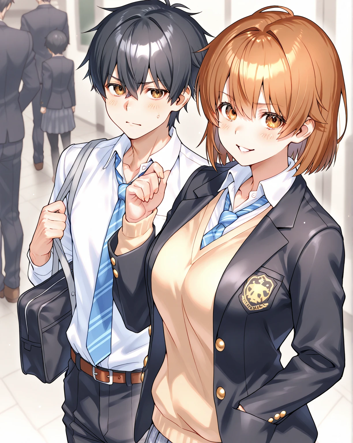 One Girl, Mirai Kasuga, ((Browsing Caution)), Big Breasts, Navy Blue Blazer, Red Check Skirt, (Lift your shirt), Heterosexual, ((gang rape, Two boys)), Nipples, Embarrassing, Open your mouth, blush, Sweat, Sitting on the couch, ((Please stretch your legs and rest......)), ((Spread your legs)), Grab your knees, vagina, From below, (Embarrassing:1.1), (blush:1.2), (orgasm:1.2), charm, (shout:1.1), (Move a row:1.1), Sweat, Heavy breathing, Expansion Division, penis, Sex, Sex with men, night,On the sofa, pillow, break, Shiny skin, 最high quality, high quality, Absurd, High resolution, High resolution, Game CG, Extremely detailed CG, wonderful, Official Style, Ultra-fine illustrations, In detail, Complex, Complex details, Extremely detailed CG unity 8k wallpaper