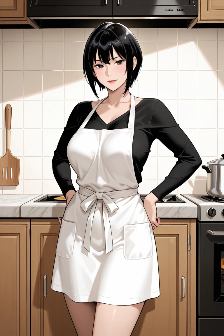 vulgar,japanese 47-year-old slender build slutty milf chef,Sweaty skin,see-through white Chef's uniform,chef's hat,scarf,Short hair,smile shyly,big breasts,steam,restaurant kitchens