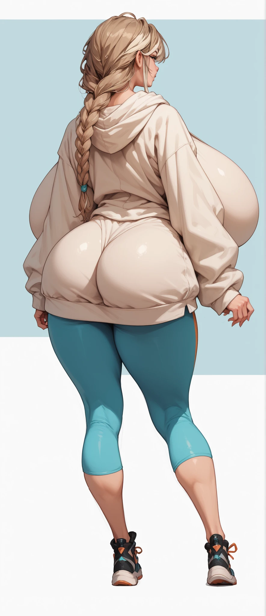 Solo, female,hoodie,bbw,lizard,((by bebebebebe)),big booty,pear shape,neet