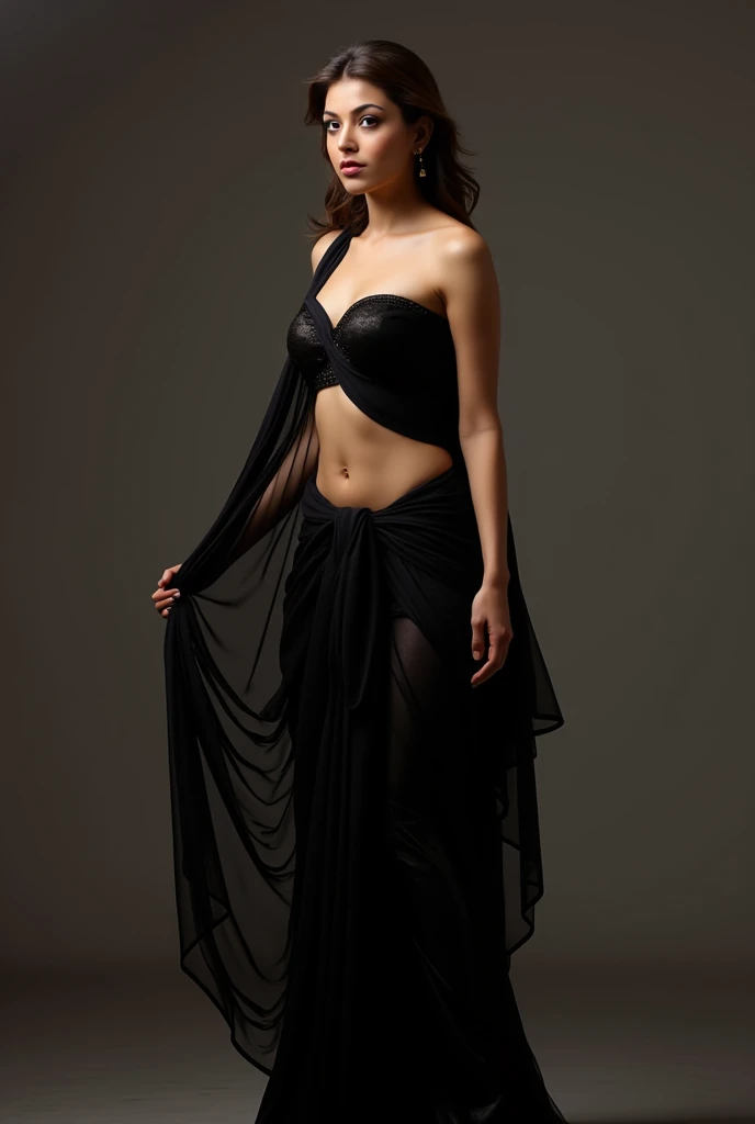 A curvy woman, with pale skin, silky brown hair, in a dark shadowy room, wearing a grey flowing dress, large boobs, voluptuous, sexy
(thick thighs:1.3), (wide hips:1.1), HDR, depth of field, bokeh, high quality, 8K, smooth, sharp focus, daylight lighting, detailed face, hyperrealism, perfect face