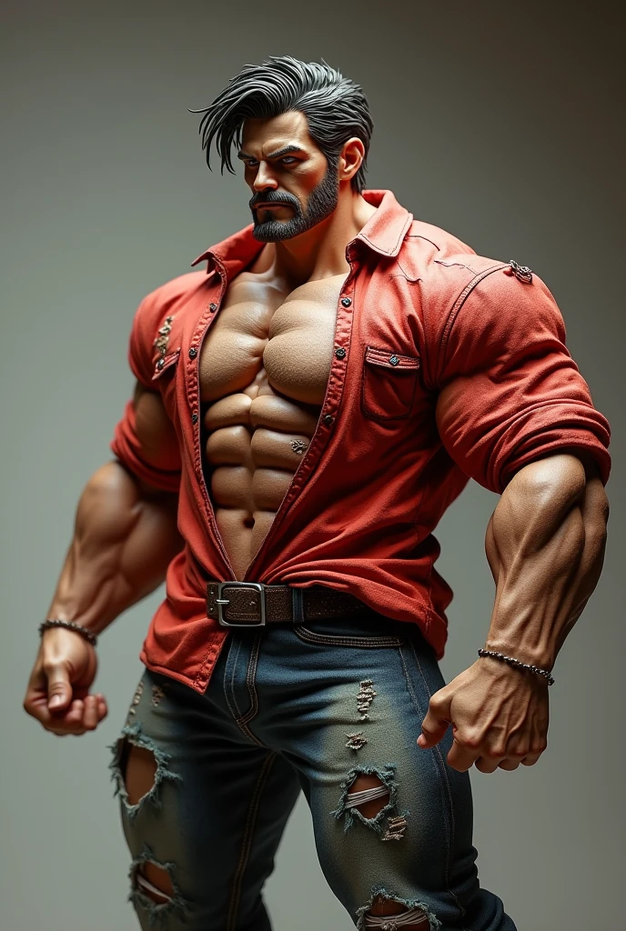 ((masterpiece)),((best quality)),high detailed,ultra-detailed,anime,CG,{{Masterpiece, Best Quality, Extremely Detailed CG, Unity Wallpaper }},
1boy,looking at viewer,facial hair, (facial tattoo:1.3),(left ear clip:1.2),topless, pectoral muscles,abs,black hair, blue eyes,boxer shorts, medium hair,