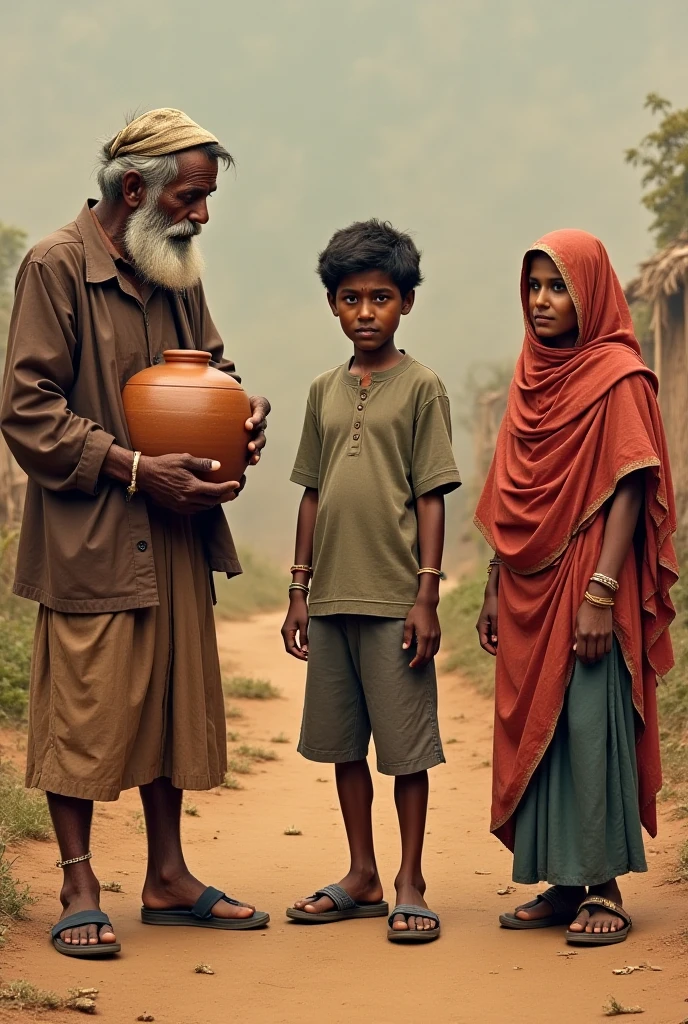 A poor indian family their in 5 family members dada dadi mummy papa and one child 10 year