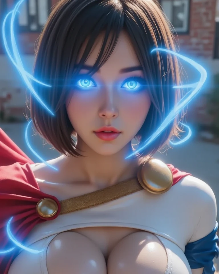 From Side, Photorealistic, Official art, Unity 8k壁纸, 8K Portrait, Best Quality, Very high resolution, (Incredibly beautiful nature background:1.6), One girl, One beautiful teenage italian girl, sixteen years old, Obscene, (Sexy and glamorous:1.1), (A coquettish expression:1.6), (small breasts with raised areolas,,,,,:1.6), Vulgarity, (seductively smiling:1.2), (full body1.0), (erotic posing:1.5), (Magic Attack Pose:1.6),(magical effects like sparkles or energy:1.5), (Electric shock from hands:1.1), (Detailed blue bodysuit with beautiful fractal or marble design:1.5), (Beautiful and d delicate ruby, topaz, emerald and sapphire jewelry:1.45),  Beautiful seductive face, Portrait, (Thick eyebrows:1.2), (Big purple eyes:1.2), Beautiful eyes with fine purple symmetry, (ultradetailed eyes:1.4), (High resolution eyes:1.1), Intimate face, (ultra detailed skin texture:1.4), Perfect Anatomy, Thin, (Beautiful toned body:1.1), Hair Bow, (Moist skin:1.1), full of sweat, No makeup, dark circles, Good anatomy, Focus Face, goodlooking, (Emilia Clark:0.6) (Emma watson:0.3),(Jennifer Connelly:0.4), (sensual face:1.5), Elegant face, Nice, Dolce, Cyberpunk Sci-Fi, (Gauntlets with intricate and beautiful designs:1.2), Blurred background, Blurred foreground, depth of fields, (Motion Blur:1.1), Complex and colorful biomechanical bodysuit, Zentangle, mandalas, Entangled,  (Small breasts:1.2), Sheer breast, (Beautiful :1.2), (NSFW:1.2), large hips, drivel,  Juice stain, grabbing on breasts