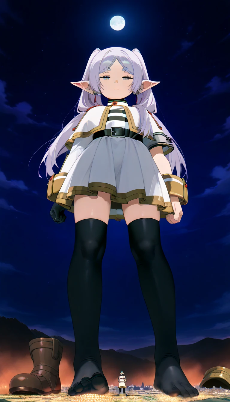 (Cocona,tiny girl,Foreground,sketch :1.2),2D, 1 girl,, Dress, Black Dress, Striped dress, Jacket, Black jacket, Sleeveless, Long sleeves,Halo,cute little,hair between eye,hands on hips