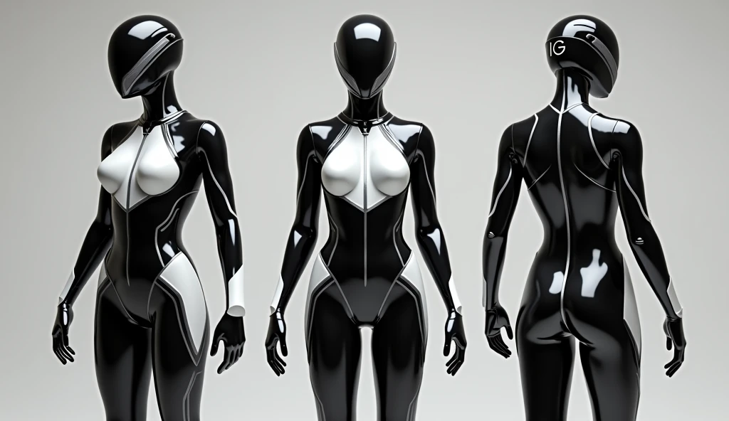 &quot;An ultra-realistic, ultra-detailed 8k RAW photo with realistic cyberpunk elements, best quality, ultra-high resolution, of a man with a delicate mechanical body and long black ponytail, white tights, Torn clothes, huge breasts, seductive girl cleavage, bikini, naked lower body, white background.