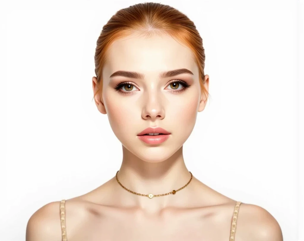 color photograph, close-up, ((a realistic photo of a beautiful girl)), (milalc), light, ((glowy skin)), looking_at_viewer, (fit body:1.0), ((medium breasts)), soldier, beautyfull drees, jewelry, neckless, wearing to many accessories, pink lipstick, shy, blushing, high ponytail, detailed illustration, masterpiece, high quality, realistic, very detailed face,