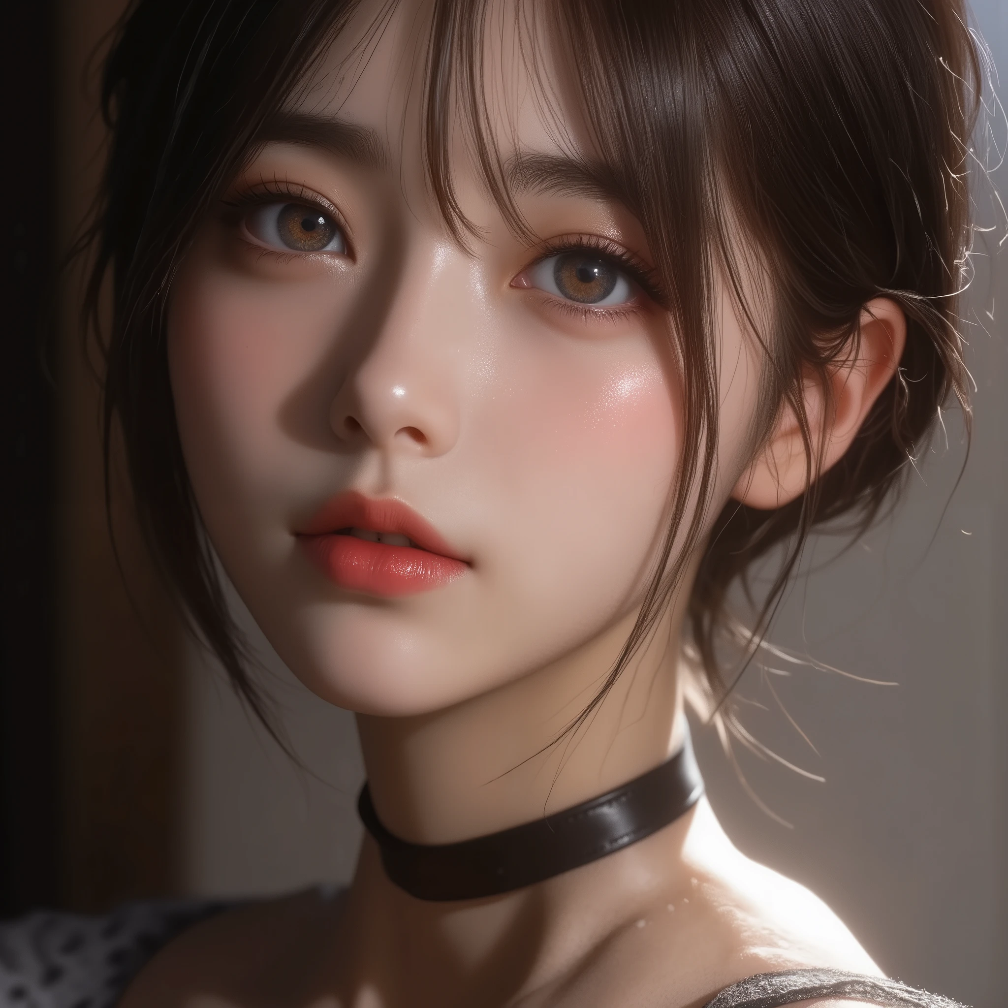 8k,ultra high resolution , Best Quality, masterpiece,rule of thirds,golden ratio,surreal,pictures, one woman,( girl:1.3),cute,cute顔, Beautiful Eyes in Every Detail , 細かくdetails,mature woman,princess,Full body,black hair,Short Bob,ID photo, luxurious and beautiful ,( famous Japanese idol girl),(((smile))),Fastford store clerk,short hair,natural colored lips,(mini skirt),smile,girl2人,red eyeshadow,wearing black tights,High heels, very delicate expression , delicate eye description,healthy body, ((Female 1)), Height: 160cm ,( thin waist:1.4)、( Beautiful :1.4), pink lips,Profile ,((( ideal figure))),Small A Cup Bust :2, portraits:2、 perfect anatomy 、鮮明な details、 details,thin lips,Perfect and beautiful face ,完璧でcute顔, meticulous skin , perfect limb that wraps around the body,thin waist, surreal,Light and Dark,fashion magazine cover,stage lights