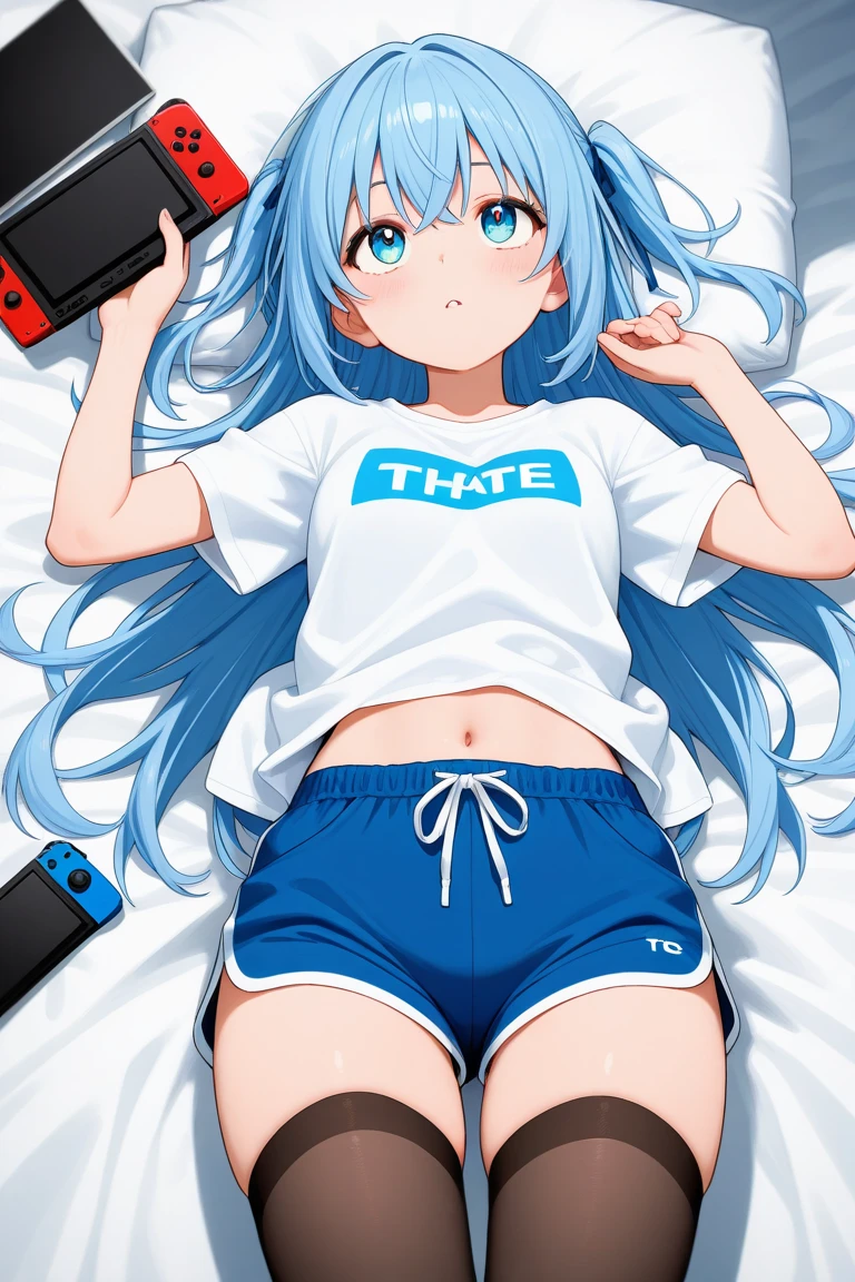 blue hairs,Blue sweatshirt