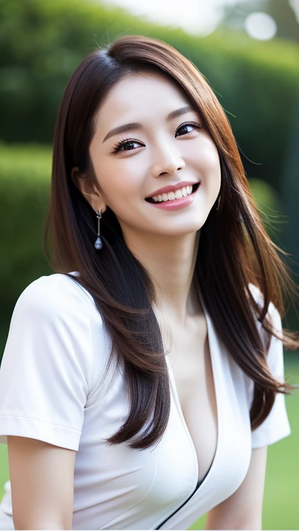 Image resolution 8K、masterpiece:1.3)、Beauty、1 female、(魅力的なBody Type:1.2)、abdomen:1.1、Dark brown hairstyle:1.1、(Body Type:1.2)、Ultra-detailed face、Attractive lips、double eyelid、水colorワンピースドレスを着用、Super realistic and super cute in every detail、Japanese、Japanese女性、20th generation(28 years old)、Smile with a beautiful smile、Hair blowing in the wind、color々Hair style、