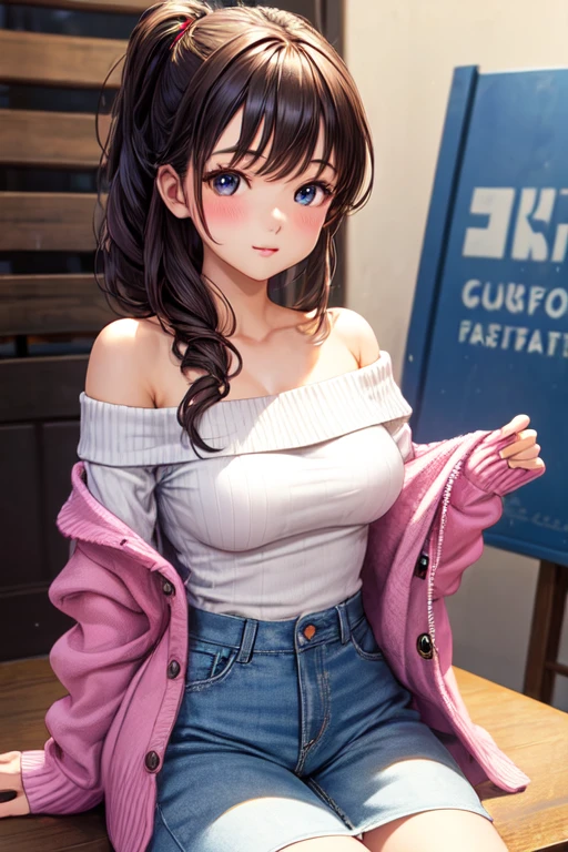 ((Female college student making shaved ice))、((Girls with brown hair and beautiful cuticles、Glossy brown hair))、Short Medium Hair、Cool and cute female college student、Ultra HD、(((Marmot cosplay)))、Charming smile、Sexy cleavage、Delicate college girl body、Beautiful room、(((1Girl)))、(((Neatly tied brown hair)))、A female college student cheerfully greets、(((Cheerful female college student)))、Cute outfit、An idol-like smile、((New cool clothes))、Delicate hair、Brown hair with beautiful cuticles、Shiny brown hair、Innovative and delicate mini skirt、Fine wrinkles、Slender figure、Smooth hair you'll want to touch、(((Short Medium Hair)))、masterpiece、(((Ultra HD、super high quality、8K)))、Super fascinating art in thousands of colors、