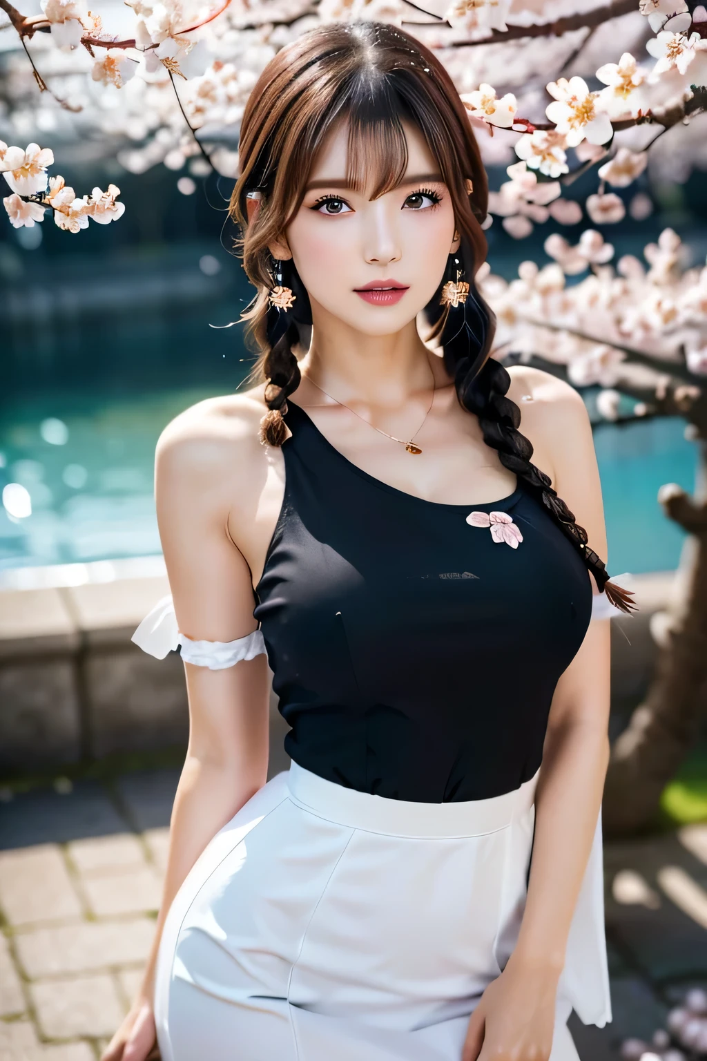 looking at viewer, smialing, (Raw photography、top-quality)、(realisitic、Photorealsitic:1.3)、top-quality、masterpiece、extremely delicate and beautiful、A highly detailed、nffsw、A sense of unity、2k wallpaper、magnifica、Beautiful in every detail、masterpiece、浅笑、top-quality、Highly detailed ticker Unity 8K wallpapers、huge filesize、ultra-detailliert、hight resolution、ighly detailed、Female 1 Person、Slim body、D-cups、(Black Leotard Top:0.7)、(Pink skirt:1.2)、(Bun hair)、(brown haired)、Look at the front、Sharp Focus、Face Close-up、pureerosface_v1:0.8 Short Hair、