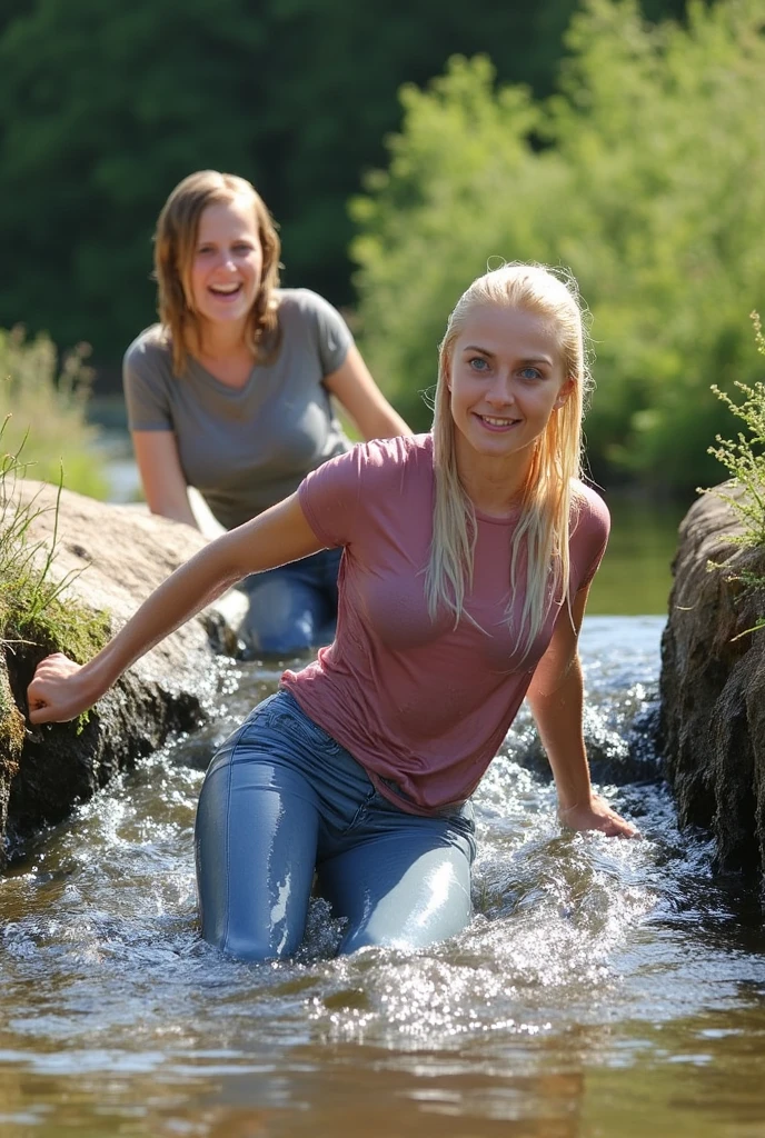 (((1 girl, cute, nude, naked, blond, short hair, bob hair, side parted hair, blue eyes))), (((blond hair))),
dynamic poses, manga style, depicting a group of characters in various action scenes, from intense battles to lighthearted moments, with dramatic speed lines and bold sound effects, capturing the excitement and energy of the story, Laser rays from the palm of hand, Attack forward with palm, yellowstone park, Grand Canyon,
