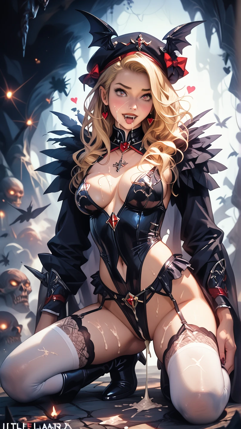 Stormy Daniels as a hyper-giant, Hyper-powerful demon with a demon horn on its head and demon wings, and throws purple lightning bolts at a building, ville en ruine post apocalyptique,