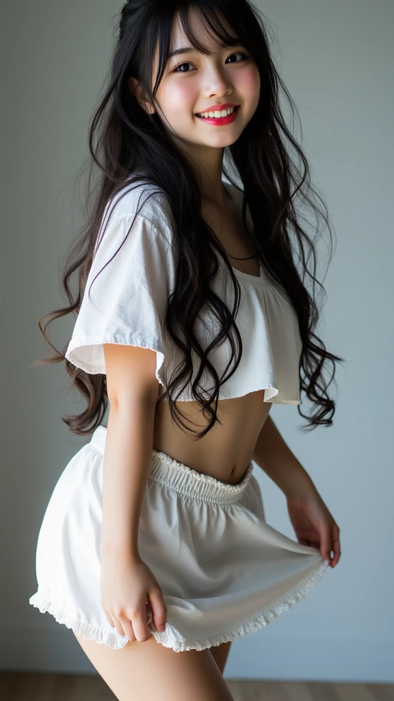 Navel with black skirt