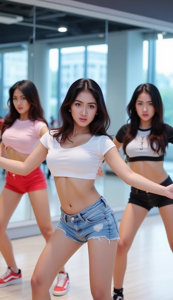 masutepiece, Best Quality, 超A high resolution,(photographrealistic:1.4) (depth of fields),(Lens Glow) ,Sony α7, 35 mm, F1.8, ((Lower milk protrudes:1.5、Navel:1.2,))、Longhaire、youtuber、
White fair skin, Cute smile、 ((tshirts:1.6, pantiy:1.2,Photograph the whole body:1.5)), is standing:1.5,Navel、(Both armpits:1.5)、