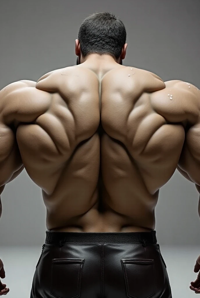 (thong swimsuit:1.4), (back view:1.4), fat face, (inside bedroom:1.2), Japanese man, Chinese man, Korean man, Taiwanese man, manly face, (round face:1.4), (monolid eyes:1.2), (buzz cut:1.4), very large and strong body, bulky body, beefy muscles, (bulging muscles:1.4), (very large pectoral muscles:1.4), (muscular arms:1.4), muscular abs, muscular legs, muscular back, brightens oily skin, master piece, realistic, panorama, distant view