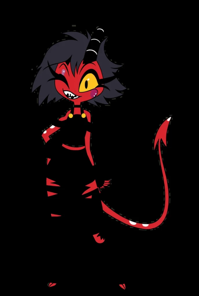 solo (chibi toony), (fwench fwy \(chikn nuggit\):1.25), (short snout:1.35), (grey black body, red countershading, red horns, red finger claws), goat demon, dragon tail, big eyes, red eyes, yellow sclera, short limbs, sitting, three-quarter portrait, flat chested, BREAK, (by Replytoanons, by Kisef, by Dbaru), by Pockyrumz, lake, water, window, plant, masterpiece, best quality, 4k, 2k, high detail, absurd res