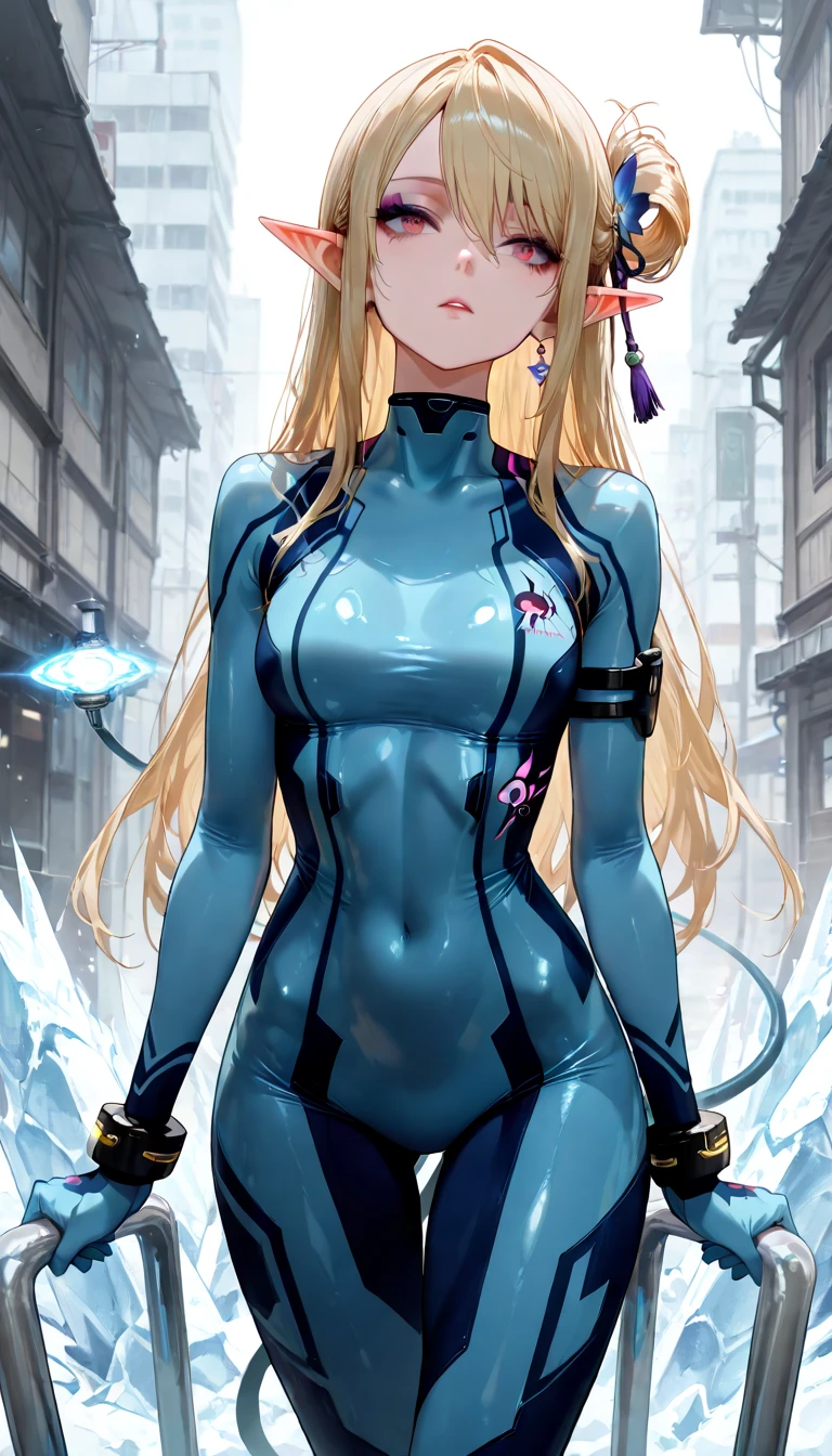 Beauty,Around 20 years old,

Blonde,
(Dark Eyes),
(Semi-long hair:1.7),
(expression:Puzzled),
Squat,
Place your arms on your knees,

((Zero Suit:Shiny)), 

(Plain background:grey,1.5),

4K,
high quality,
Highest quality,
Delicate shades,
Detailed depiction,
Depict the whole,
Facial Contour,
Perfect body structure,
Perfect skeleton,
Perfectly symmetrical eyes,