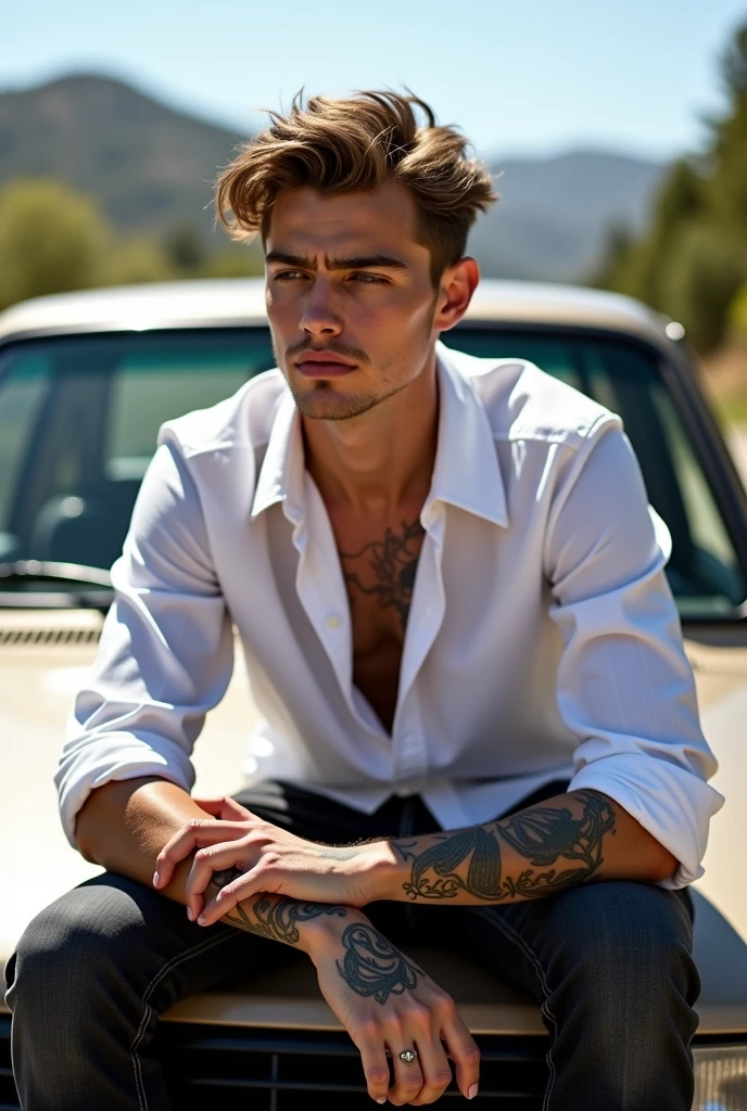 German man model. Tatoo