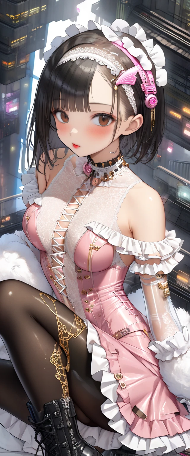 1girls, , Trikot,Playboy Bunny, Netzstrumpfhosen, braune Haare, Anime Niedlich, flush, dicker, , sexy, Titten, klein, sweet