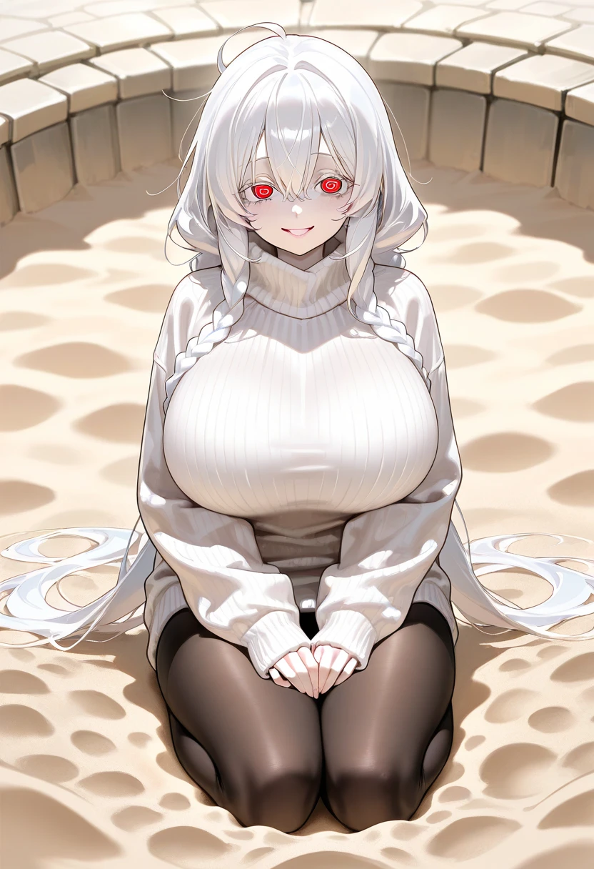 Anime. Girl. Baby. Rabynch. Ssbbw. White hair. Long hair. Blue eyes. Beautiful eyes. Slave collar. Shackles. Dirty tunic. Dirty panties. Torn panties. Torn tunic. She wet herself and shit herself at the same time.