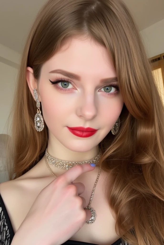 There is a woman in a red dress holding a bouquet of roses, Sidney Sweeney, heavenly red flower atmosphere, profile picture, with flowers, 👁🌹👾, red rose in blonde hair, Red lips, have this property, small and thick Red lips, Dasha Taran, Red roses, Style of Julia Razumova, art album, blond hair