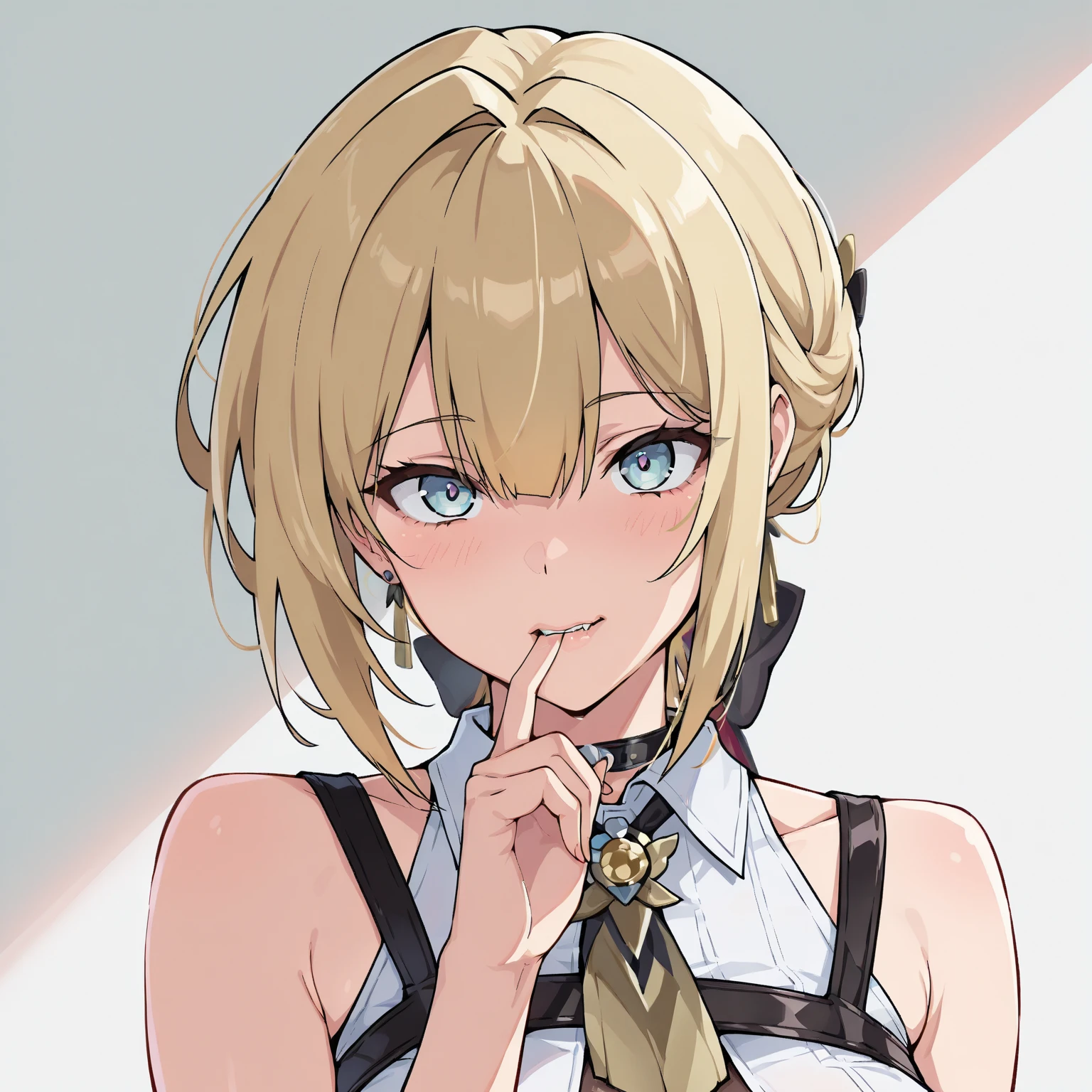 Kazama Iroha/(Holographic live broadcast/), perfect face, Place your arms by your sides, masterpiece, ultra high resolution, high quality, 4k, Upper body:1.5,